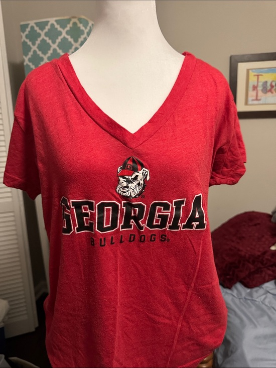 Champion Tops - Champion Red Georgia Bulldogs V-Neck Tee